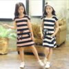 Stripe Print Dresses for Girls Kids, Casual Wear for girls