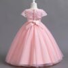 Girls pearl dress sequin sleeveless puffy dress flower girl wedding dress evening dress Girls embroidered dress princess dress