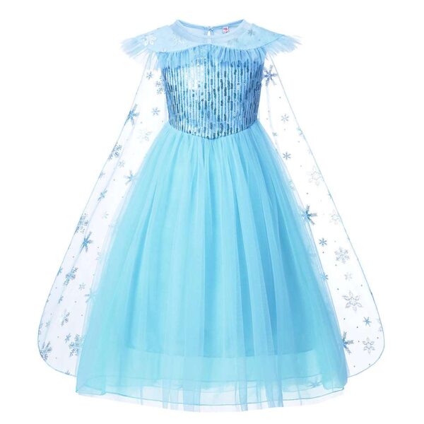Princess Party Snow Queen Dress With Cloak, Girls Princess Dress, Girls Princess Party Dress, Snow Queen Costume, Princess Costume, Princess Cosplay dress, Girls Birthday Dress