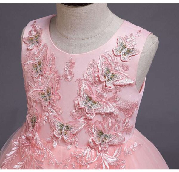 Pink Girls Dresses | Butterfly Party Dress | Wedding Gown | Butterfly Tutu Dress | Flower Girl Dresses | Butterfly BirthdayDress