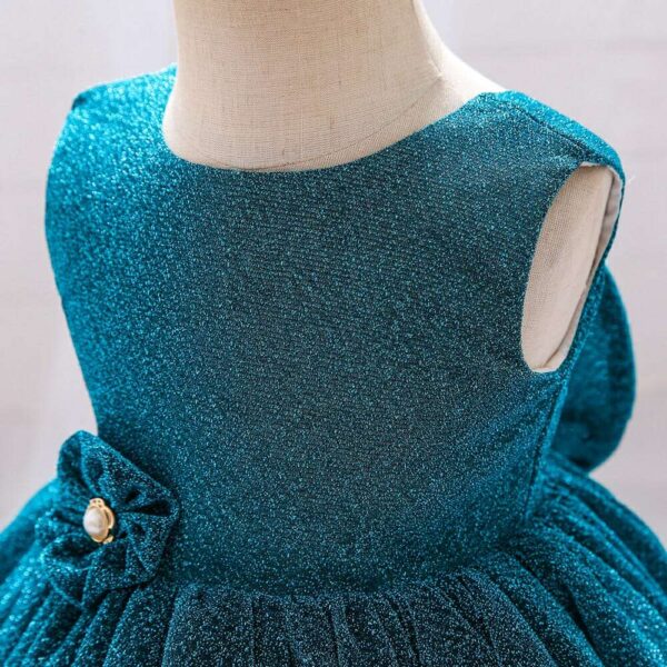 Lace Tulle Princess TUTU Girl Dress, Bridesmaid Fairy Dress, Big Bow children Dresses, Formal Ball Gown For Girl Child, Party Prom Dress