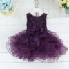 Lace Tulle Princess TUTU Girl Dress, Bridesmaid Fairy Dress, Baby Girls layered Dresses, Formal Ball Gown For Kids, Party Prom Dress, Girls Purple Dress