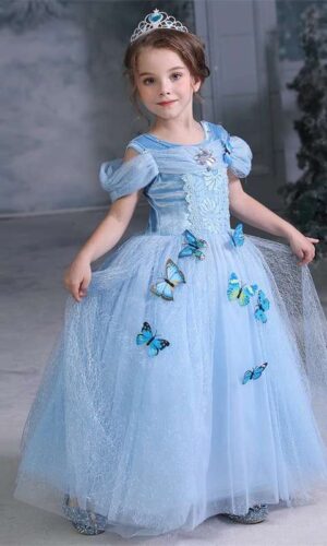 Enchanting Girls Butterfly Princess Dress - Perfect Kids Cosplay & Birthday Outfit