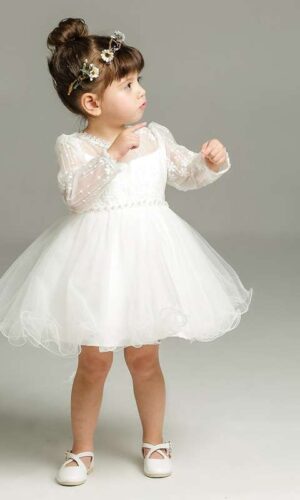 Christening gown, flower girl dress, Girls church dress, Baptism dress for baby girl, Toddler White dress, Christening Dress