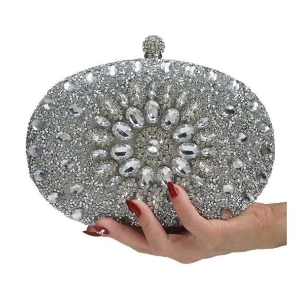 Crystal Beaded Bridal Clutch, Wedding Crystal Clutch, Bridal Clutch Bag,Clutch Bags, Diamond Rhinestone Purse, Female clutches, Chain Handbags, Wedding Purse , Evening Bag