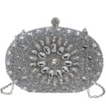 Crystal Beaded Bridal Clutch, Wedding Crystal Clutch, Bridal Clutch Bag,Clutch Bags, Diamond Rhinestone Purse, Female clutches, Chain Handbags, Wedding Purse , Evening Bag