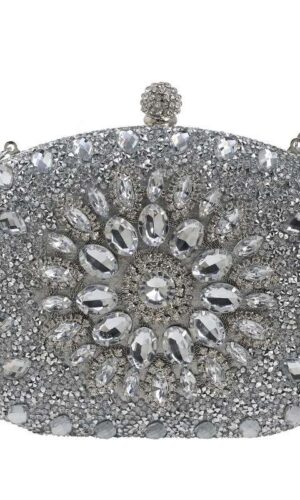 Crystal Beaded Bridal Clutch, Wedding Crystal Clutch, Bridal Clutch Bag,Clutch Bags, Diamond Rhinestone Purse, Female clutches, Chain Handbags, Wedding Purse , Evening Bag