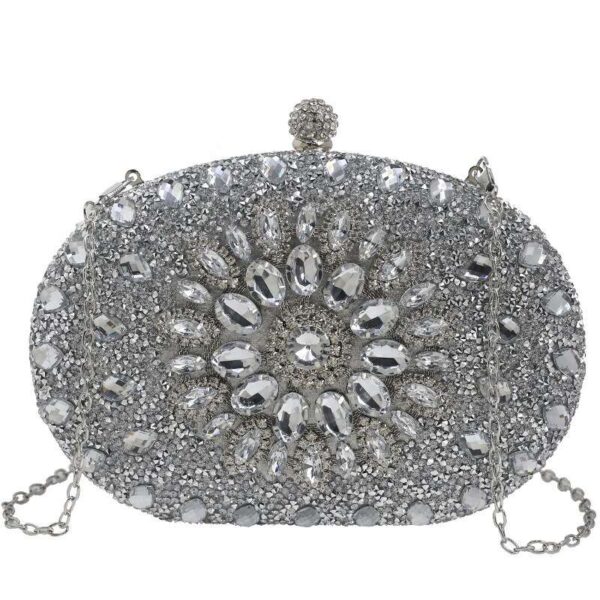 Crystal Beaded Bridal Clutch, Wedding Crystal Clutch, Bridal Clutch Bag,Clutch Bags, Diamond Rhinestone Purse, Female clutches, Chain Handbags, Wedding Purse , Evening Bag