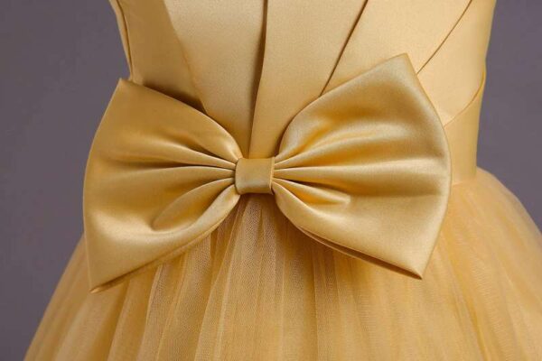 Elegant Girl Dresses, Sequins Princess Dress Baby Girl Birthday Party Flower Bow Prom Gown