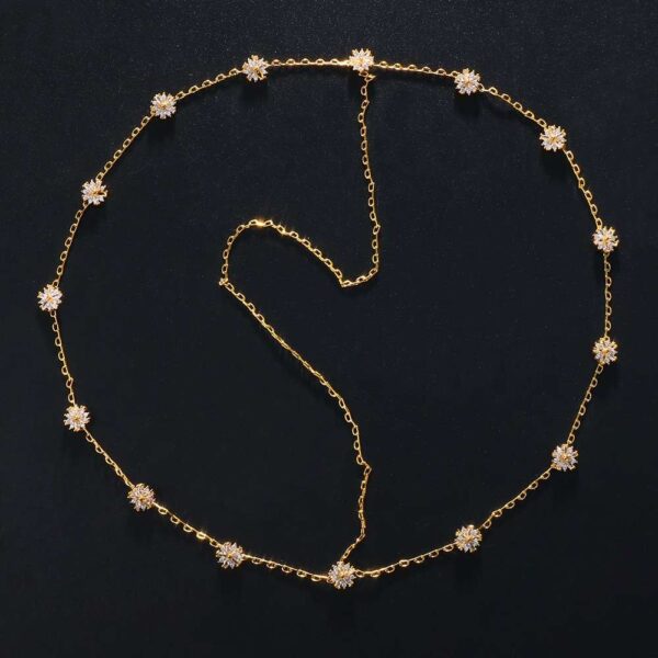 Flower Headband Chain Headpiece Wedding Hair Jewelry Bohemia Hair Chain Women Hair Accessories Women Headpiece Bridal Wedding Head Chain