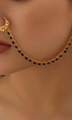 Nose Chain | Nose to Ear Chain | Face Chain| Nose Chain Earring | Nose Cuff Chain | Clip on Nose Chain