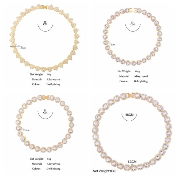 Crystal Choker Chain, Cuban Link Choker, Diamond Choker, Iced out Cuban Link Chain , Diamond Curb Chain, Cuban Link Necklace, Bling Choker