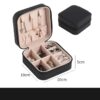 Leather Travel Jewelry Organizer Box for Earrings, Necklaces, and Rings, Mini Jewelry Storage Box
