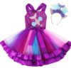Mermaid Flower Dress with Hairband, Girls Tutu Dress, Mermaid Tutu Dress, Mermaid Dress, Mermaid Outfit, Mermaid costume