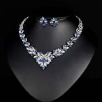 Glamorous Leaf-inspired Jewelry Set: Perfect for Weddings and Parties, Leaves Jewelry Sets for Women, Bridal Necklace Earrings Set, Wedding jewellery, Party Necklace