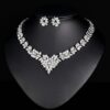 Glamorous Leaf-inspired Jewelry Set: Perfect for Weddings and Parties, Leaves Jewelry Sets for Women, Bridal Necklace Earrings Set, Wedding jewellery, Party Necklace