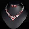 Glamorous Leaf-inspired Jewelry Set: Perfect for Weddings and Parties, Leaves Jewelry Sets for Women, Bridal Necklace Earrings Set, Wedding jewellery, Party Necklace
