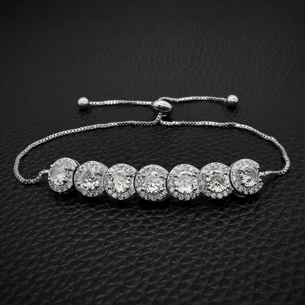 Flower girl Bracelet Gift, Junior Bridesmaid Gift, Green Pink Rose Gold Silver Bracelet, Cubic Zirconia Bracelet