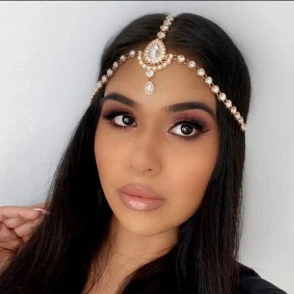 Forehead Chain Headpiece, Boho Indian Headpiece Hair chain Jewellery, Head Chain, Forehead Headpiece