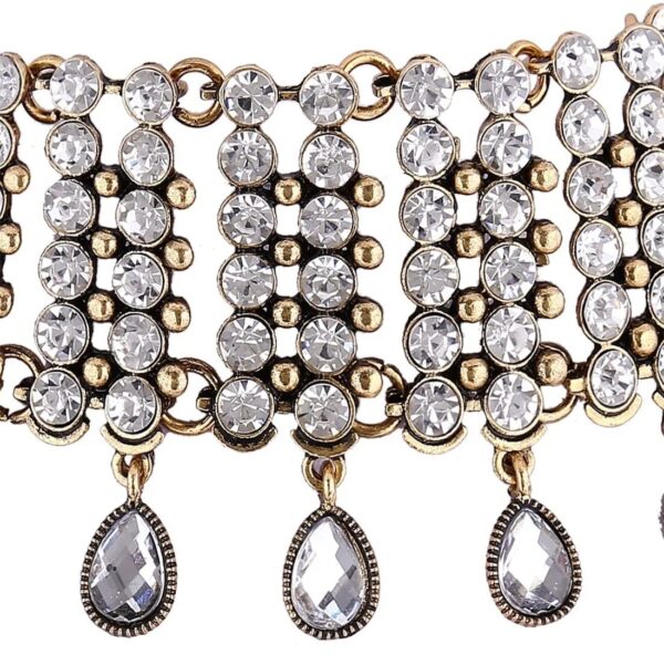 Indian Necklace set for Women, Party Jewelry, Choker set, Party Necklace, Rhinestone Choker Necklace, Water Drop necklace