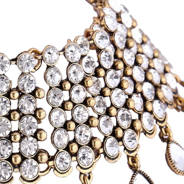 Indian Necklace set for Women, Party Jewelry, Choker set, Party Necklace, Rhinestone Choker Necklace, Water Drop necklace