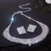 Shiny Necklace Earrings Set for Women, Party Jewellery set, Silver Necklace set, jewellery for gift