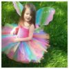 Girls Rainbow Tutu Dress, Rainbow fairy Dress, Girls Tutu Dress, Girls Princess Dress, fairy Costume, Butterfly Wing dress
