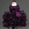 Lace Tulle Princess TUTU Girl Dress, Bridesmaid Fairy Dress, Baby Girls layered Dresses, Formal Ball Gown For Kids, Party Prom Dress, Girls Purple Dress