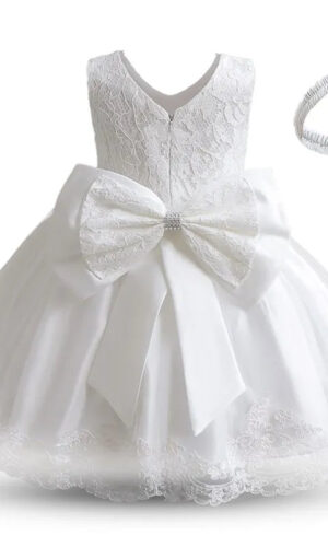 Christening gown, flower girl dress, Girls church dress, Baptism dress for baby girl, Toddler White dress, Baby Girls White Dress