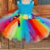 Rainbow Dress, Unicorn Tutu Dress, Girls Unicorn Dress, Girls Rainbow Dress, Unicorn Birthday dress, Unicorn Party Dress