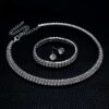 Choker Necklace Earrings Bracelet | Bridal Necklace | Bridal Jewelry | Choker Set | Wedding Choker Set | Rhinestone Choker | Bridal Choker set