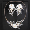 Flower Necklace Set, Flower Earrings Wedding Accessories Jewelry Party, Crystal Bridal Ornaments, Wedding Jewellery set