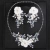 Flower Necklace Set, Flower Earrings Wedding Accessories Jewelry Party, Crystal Bridal Ornaments, Wedding Jewellery set