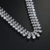 Chunky Bridal Jewelry Sets Silver necklace set cubic zirconia Jewellery set Wedding Jewelry Sets for Women
