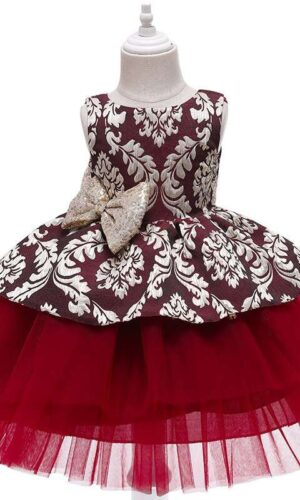 3D Rose flower princess dress , Satin Dress ,Tutu Dress for Girls