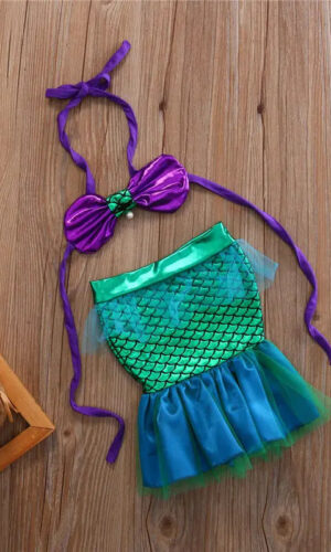 Toddler Mermaid Girl Princess Dresses, Girls Swimming Mermaid Tail Sets, Little Mermaid Tail Costume, Mermaid Birthday dress