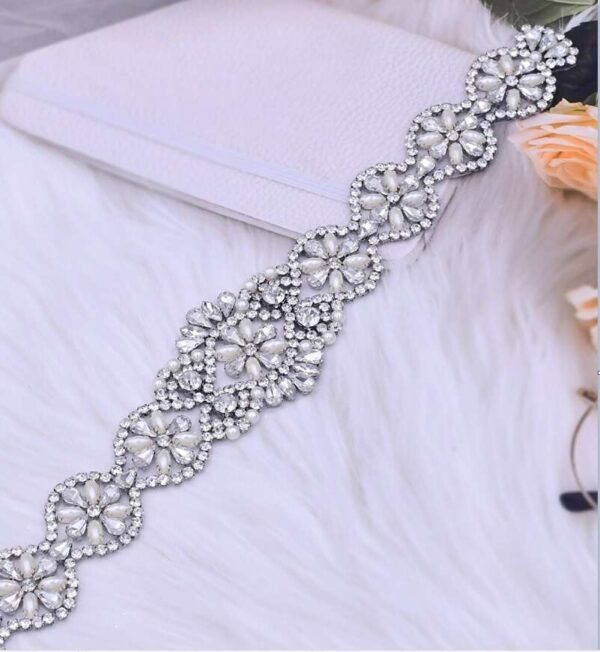 floral belt, rhinestone wedding belt, Wedding Dress Belts, Bridesmaid Dresses Belts, Minimalist bridal belt, Bridal Sash Belt