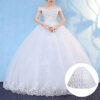 6 Hoop Crinoline White Long Wedding Petticoat Ball Gown Dress Underskirt Skirt Large crinoline
