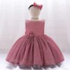 Lace Tulle Princess TUTU Girl Dress, Bridesmaid Fairy Dress, Big Bow children Dresses, Formal Ball Gown For Girl Child, Party Prom Dress