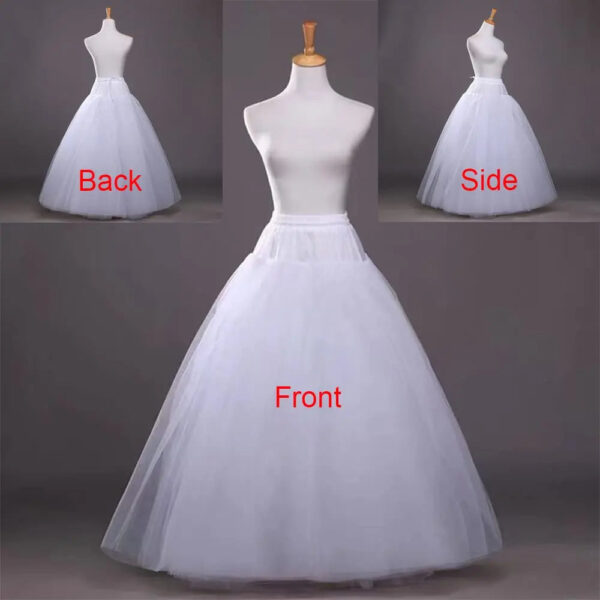 Elegant Floor-Length Petticoat – Hoopless Crinoline Underskirt for Wedding & Ball Gowns