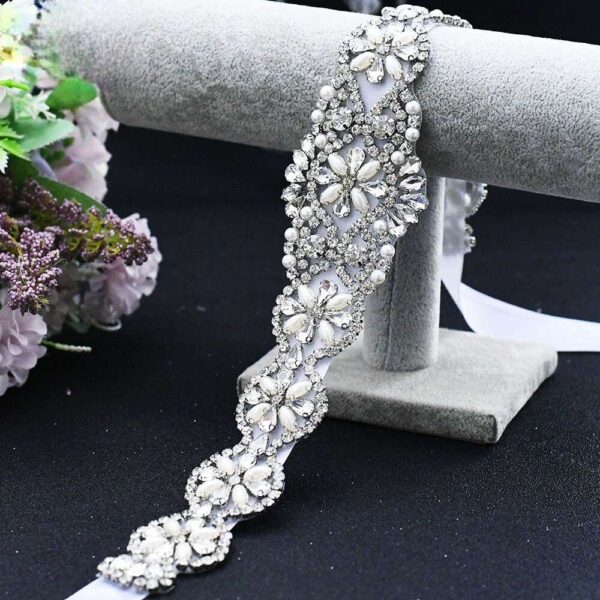 floral belt, rhinestone wedding belt, Wedding Dress Belts, Bridesmaid Dresses Belts, Minimalist bridal belt, Bridal Sash Belt