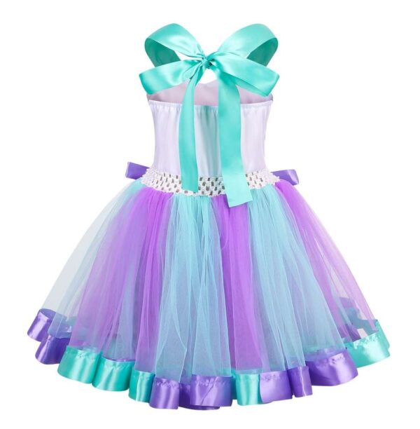 Mermaid Flower Dress with Hairband, Girls Tutu Dress, Mermaid Tutu Dress, Mermaid Dress, Mermaid Outfit, Mermaid costume