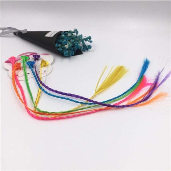 6pcs/set Colourful Hair Clips ,Hair Bands, Girls Colourful Wigs Hair Ornament Headbands