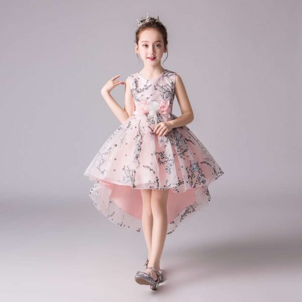 Flower Girl Dress | Evening Formal dresses | Wedding party Dress | girls trailing Dress | Puffy Dress for Toddler Girls Tutu Dress