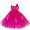 Girls Pink Flower Fairy Tutu Dress: Butterfly Wing Princess Party Costume - Kids Tulle Dress Butterfly Princess Dress