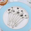 8Pcs Flower Spoons Set, Small Teaspoon, Coffee Spoon, Cute Ice Cream Dessert Spoon, Gold Stainless Steel Spoon For Coffee Tea