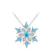Ocean Blue Snowflake Earrings Set Women's Girls Ring Necklace Jewelry Set For Christmas Gift Party Accessories, Frozen jewellery set , Elsa jewellery set