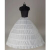 6 Hoop Crinoline White Long Wedding Petticoat Ball Gown Dress Underskirt Skirt Large crinoline