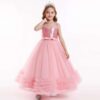 Girls Long Dresses, Flower Girl Dress, Lace Tulle Dresses, Girls Birthday Dress, Long Flower Girl Dress, floor-length girl dress, lace flower girl dress