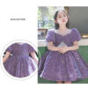 Girls Birthday Ball Gown Girls Sparkle Sequin Puffy Dress Elegant Evening Pageant Dresses